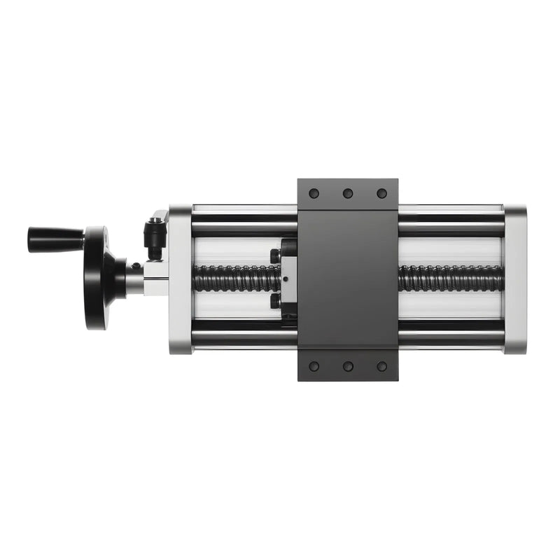 VEVOR lineārās kustības galda aktuators, efektīvais gājiens 100 mm, lodveida skrūves CNC lineārās kustības vadotne ar dubulto optisko asi, C7 augstas precizitātes klase, gultņu slīdošais bloks ar manuālu rokas ratu, X Y Z asīm