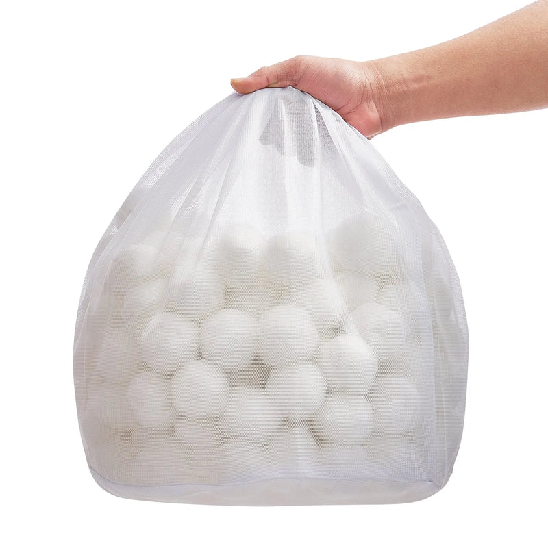 VEVOR baseina filtra bumbiņas smilšu filtriem, 2 kg, atkārtoti lietojamas poliestera šķiedras filtra bumbiņas ar mazgāšanas maisu, peldbaseiniem, virszemes baseiniem un akvārijiem