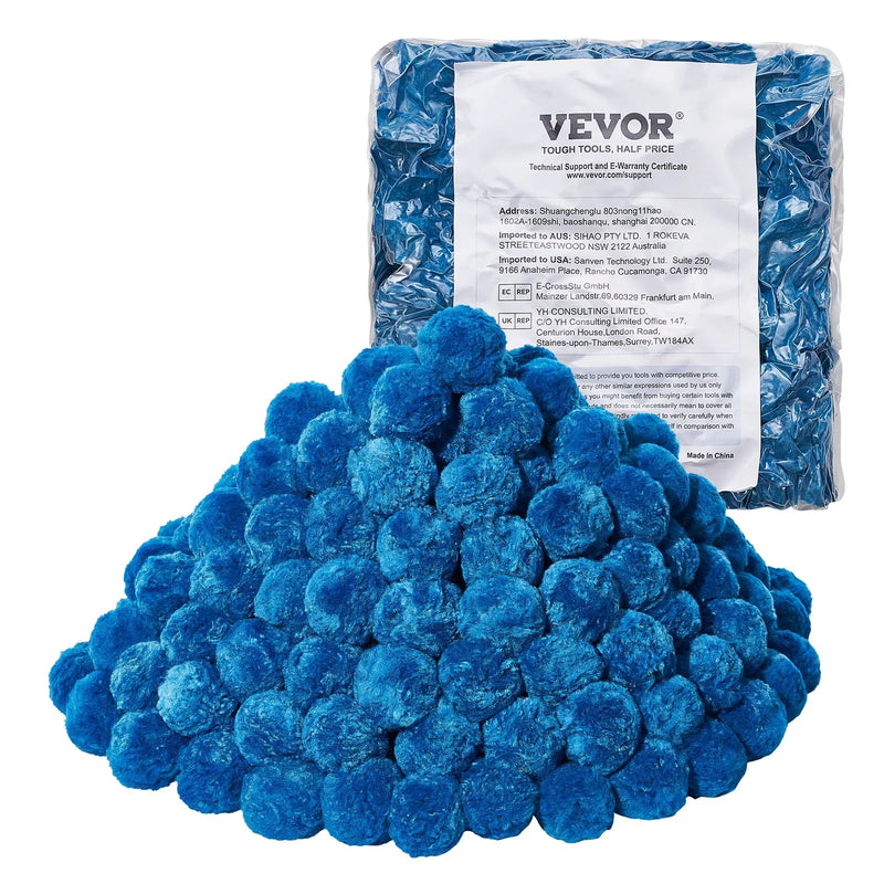 VEVOR baseina filtra bumbiņas smilšu filtriem, 1,4 kg, atkārtoti lietojams zilas krāsas poliestera šķiedras filtra materiāls ar mazgāšanas maisu, peldbaseiniem, akvārijiem un virszemes baseiniem