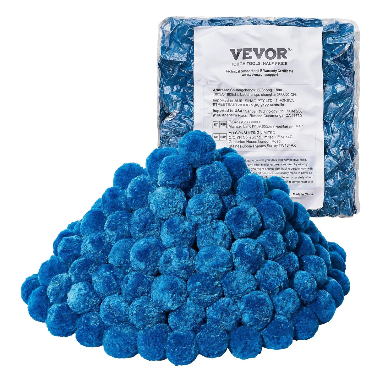 VEVOR baseina filtra bumbiņas smilšu filtriem, 1,4 kg, atkārtoti lietojams zilas krāsas poliestera šķiedras filtra materiāls ar mazgāšanas maisu, peldbaseiniem, akvārijiem un virszemes baseiniem