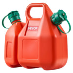 VEVOR degvielas kanna 6 l ar izliešanas snīpi un papildu eļļas kannu 1,9 l, maks. plūsma 5,5 l/min, hermētiska plakana pārnēsājama šķidruma kanna automašīnām, motocikliem, ATV un UTV