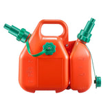 VEVOR degvielas kanna 6 l ar izliešanas snīpi un papildu eļļas kannu 1,9 l, maks. plūsma 5,5 l/min, hermētiska plakana pārnēsājama šķidruma kanna automašīnām, motocikliem, ATV un UTV