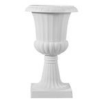 VEVOR plastmasas urnas tipa puķu podi 25 × 42 cm, 2 gab., klasiskie balti puķu podi iekštelpām un ārtelpām, dekoratīvi podi dārzam, balkonam, terasei, mājas ieejai, kāzām un pasākumiem