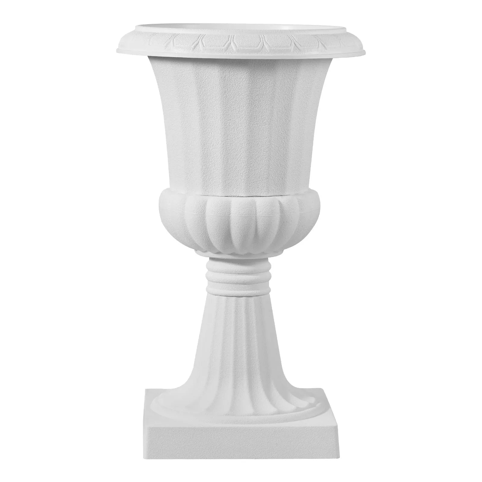 VEVOR plastmasas urnas tipa puķu podi 25 × 42 cm, 2 gab., klasiskie balti puķu podi iekštelpām un ārtelpām, dekoratīvi podi dārzam, balkonam, terasei, mājas ieejai, kāzām un pasākumiem
