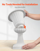 VEVOR plastmasas urnas tipa puķu podi 25 × 42 cm, 2 gab., klasiskie balti puķu podi iekštelpām un ārtelpām, dekoratīvi podi dārzam, balkonam, terasei, mājas ieejai, kāzām un pasākumiem