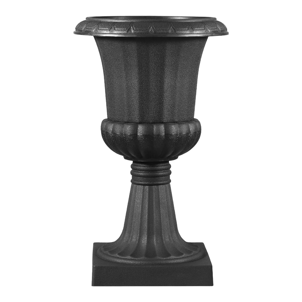 VEVOR plastmasas urnas tipa puķu podi 25 × 42 cm, 2 gab., klasiskie melni puķu podi iekštelpām un ārtelpām, dekoratīvi podi dārzam, balkonam, terasei, mājas ieejai, kāzām un pasākumiem