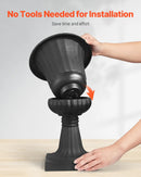 VEVOR plastmasas urnas tipa puķu podi 25 × 42 cm, 2 gab., klasiskie melni puķu podi iekštelpām un ārtelpām, dekoratīvi podi dārzam, balkonam, terasei, mājas ieejai, kāzām un pasākumiem