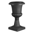 VEVOR plastmasas urnas tipa puķu podi 25 × 42 cm, 2 gab., klasiskie melni puķu podi iekštelpām un ārtelpām, dekoratīvi podi dārzam, balkonam, terasei, mājas ieejai, kāzām un pasākumiem