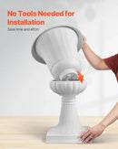 VEVOR plastmasas urnas tipa puķu podi 40 × 67 cm, 2 gab., klasiskie balti puķu podi iekštelpām un ārtelpām, dekoratīvi podi dārzam, balkonam, terasei, mājas ieejai, kāzām un pasākumiem