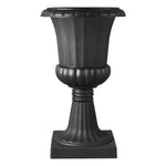 VEVOR plastmasas urnas tipa puķu podi 40 × 67 cm, 2 gab., klasiskie melni puķu podi iekštelpām un ārtelpām, dekoratīvi podi dārzam, balkonam, terasei, mājas ieejai, kāzām un pasākumiem