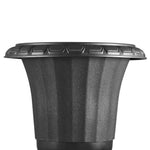 VEVOR plastmasas urnas tipa puķu podi 40 × 67 cm, 2 gab., klasiskie melni puķu podi iekštelpām un ārtelpām, dekoratīvi podi dārzam, balkonam, terasei, mājas ieejai, kāzām un pasākumiem