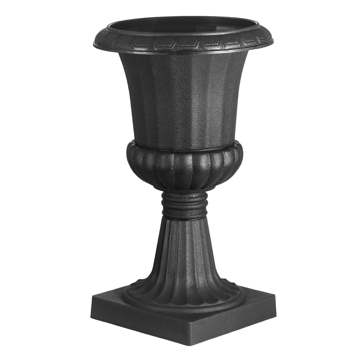 VEVOR plastmasas urnas tipa puķu podi 40 × 67 cm, 2 gab., klasiskie melni puķu podi iekštelpām un ārtelpām, dekoratīvi podi dārzam, balkonam, terasei, mājas ieejai, kāzām un pasākumiem