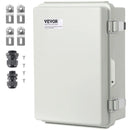 VEVOR āra elektrības sadales kārba 430 × 330 × 180 mm, ABS plastmasas elektriskā aizsargkārba ar eņģu vāku un nerūsējošā tērauda aizdari, IP67 putekļu un ūdensizturīga, paredzēta āra elektroinstalācijas projektiem