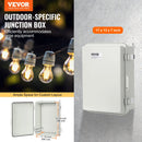 VEVOR āra elektrības sadales kārba 430 × 330 × 180 mm, ABS plastmasas elektriskā aizsargkārba ar eņģu vāku un nerūsējošā tērauda aizdari, IP67 putekļu un ūdensizturīga, paredzēta āra elektroinstalācijas projektiem