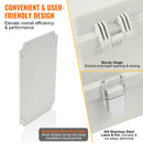 VEVOR āra elektrības sadales kārba 430 × 330 × 180 mm, ABS plastmasas elektriskā aizsargkārba ar eņģu vāku un nerūsējošā tērauda aizdari, IP67 putekļu un ūdensizturīga, paredzēta āra elektroinstalācijas projektiem