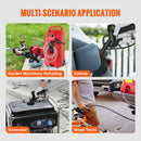 VEVOR Pārvietojams degvielas konteiners ar rokas sūkni, 61 litrs, ar metāla šļūteni un gumijas riteņiem, sarkans