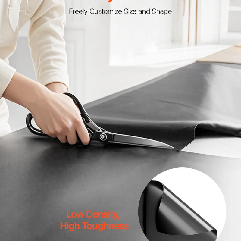 VEVOR 0,25 mm bieza plastmasas plēve 3,05 x 30,48 m, pastiprināts polietilēna pārklājums, aizsargplēve krāsošanai, tvaika barjera pagrīdes telpām, daudzfunkcionāla, melna