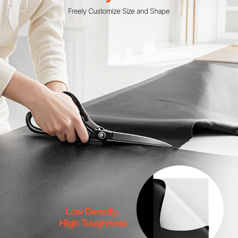 VEVOR 3,05 x 30,48 m plastmasas plēve 0,15 mm bieza, pastiprināts polietilēna pārklājums, krāsošanas aizsargplēve un pagrīdes tvaika barjera, melnbalta divpusēja, daudzfunkcionāla