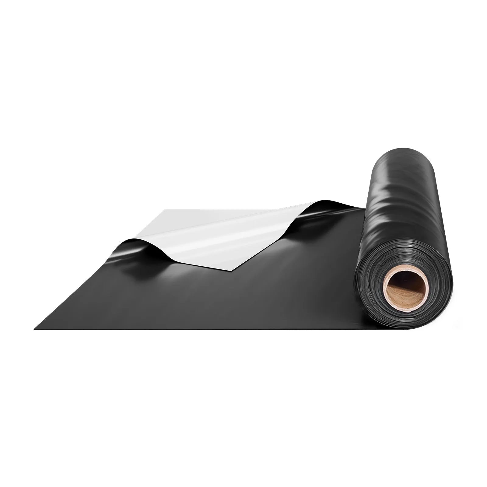 VEVOR 3,05 x 30,48 m plastmasas plēve 0,15 mm bieza, pastiprināts polietilēna pārklājums, krāsošanas aizsargplēve un pagrīdes tvaika barjera, melnbalta divpusēja, daudzfunkcionāla