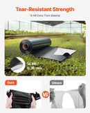 VEVOR 0,35 mm bieza plastmasas plēve 3,05 x 30,48 m, pastiprināts polietilēna pārklājums, krāsošanas aizsargplēve un pagrīdes tvaika barjera, melnbalta divpusēja, daudzfunkcionāla