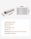 VEVOR 0,2 mm plastmasas plēve, 1,98 x 50 m pagrīdes tvaika barjera, izturīgs dārza polietilēna plēves rullis, daudzfunkcionāla būvniecības plēve, krāsošanas aizsargplēve saimniecībai, pelēka