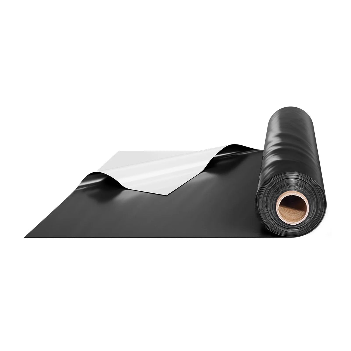 VEVOR 0,25 mm bieza plastmasas plēve 3 x 19,8 m, smaga tipa plastmasas plēves rullis, krāsošanas aizsargpārklājs un tvaika barjera pamatu pārsegumiem, melnbalta abpusēja, daudzfunkcionāla