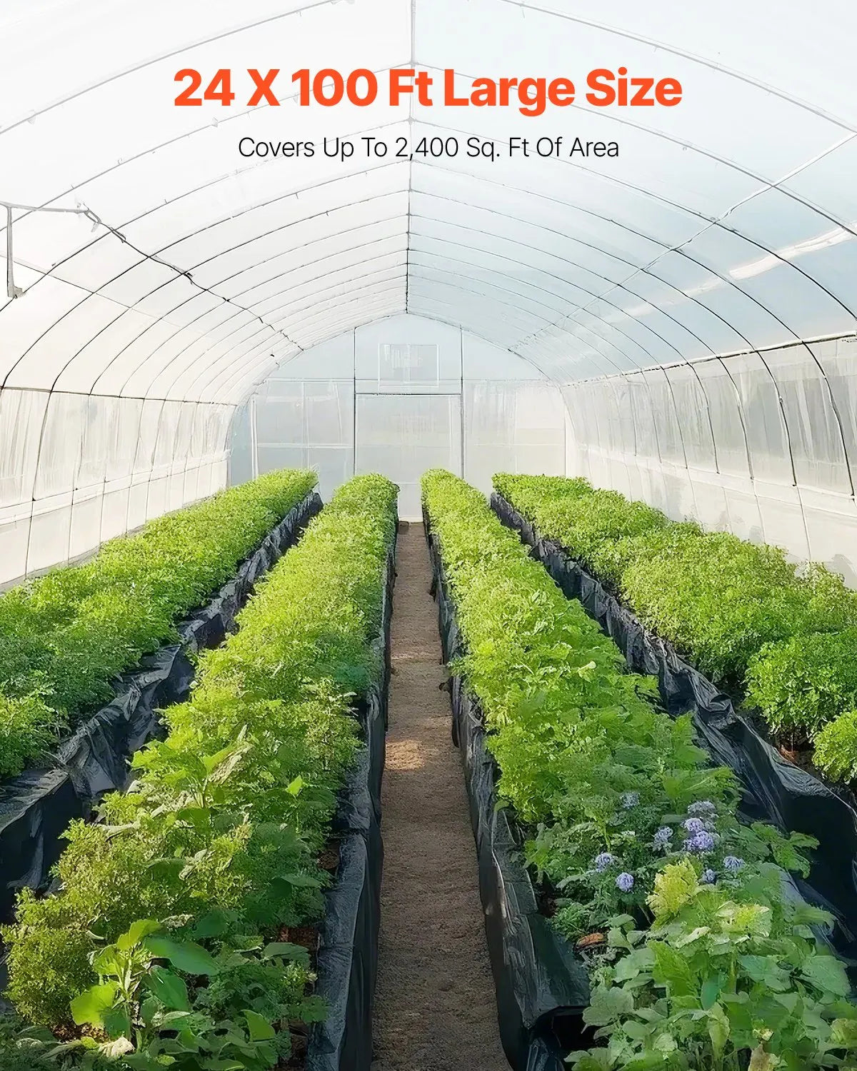 VEVOR 7,32 x 30,5 m izturīga plastmasas plēve, 0,15 mm bieza plastmasas plēves rullis, aizsargplēve krāsošanas darbiem, polietilēna pārklājums grīdas pagrīdes tvaika barjerai, daudzfunkcionāla, melna