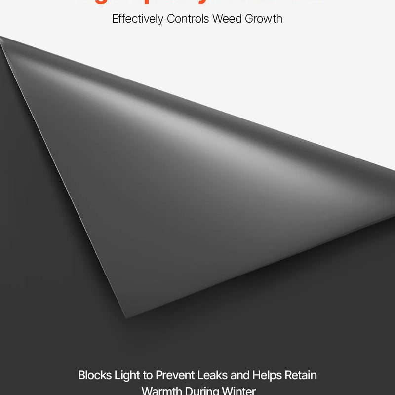 VEVOR 7,32 x 30,5 m izturīga plastmasas plēve, 0,15 mm bieza plastmasas plēves rullis, aizsargplēve krāsošanas darbiem, polietilēna pārklājums grīdas pagrīdes tvaika barjerai, daudzfunkcionāla, melna