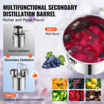 19L still with built-in thermometer on the lid and 8W water circulation pump, this still can be used for distillation of fruit wines, brandy, vodka, whisky, ethanol, water and essential oils.