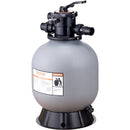 VEVOR baseina smilšu filtrs 48 cm, plūsma līdz 10,2 m³/h, virszemes un zemē ieraktiem baseiniem, 7-pozīciju daudzportu vārsts (filtrēšana, skalošana, atskalošana, recirkulācija, novade, ziema, slēgts)
