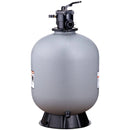 VEVOR peldbaseina smilšu filtrs 610 mm, plūsmas jauda līdz 246 l/min, virszemes un zemē ierīkotiem baseiniem, ar 7 pozīciju daudzfunkcionālu vārstu (filtrēšana, pretmazgāšana, skalošana, recirkulācija, novadīšana, ziemošana, slēgts režīms)