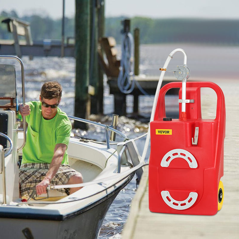 VEVOR Pārvietojams degvielas konteiners ar rokas sūkni, 95 litri, sarkans