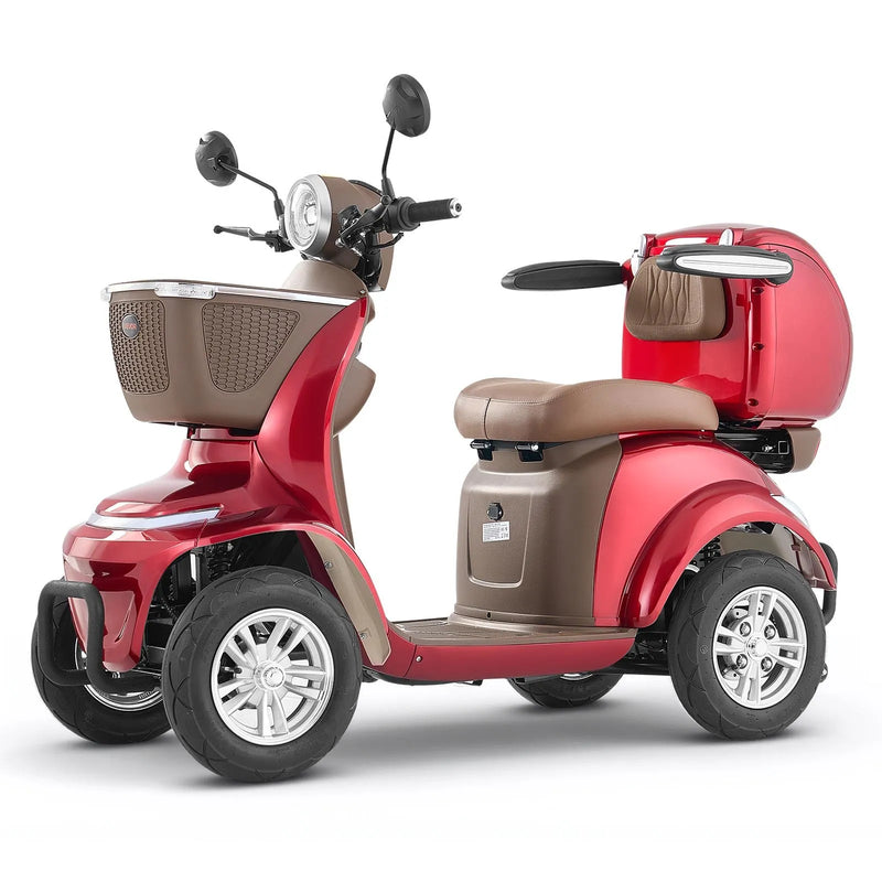 VEVOR smagās klases 4 riteņu mobilitātes skrejritenis senioriem un pieaugušajiem, celtspēja līdz 227 kg, darbības rādiuss līdz 35 km, 3 ātrumu režīmi, 1000 W visurgājējs elektriskais mobilitātes skrejritenis/ratiņkrēsls ar līdz 20° kāpuma spēju