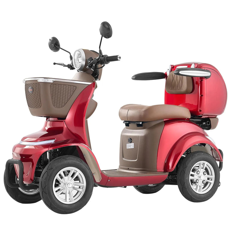 VEVOR smagās klases 4 riteņu mobilitātes skrejritenis senioriem un pieaugušajiem, celtspēja līdz 227 kg, darbības rādiuss līdz 35 km, 3 ātrumu režīmi, 1000 W visurgājējs elektriskais mobilitātes skrejritenis/ratiņkrēsls ar līdz 20° kāpuma spēju