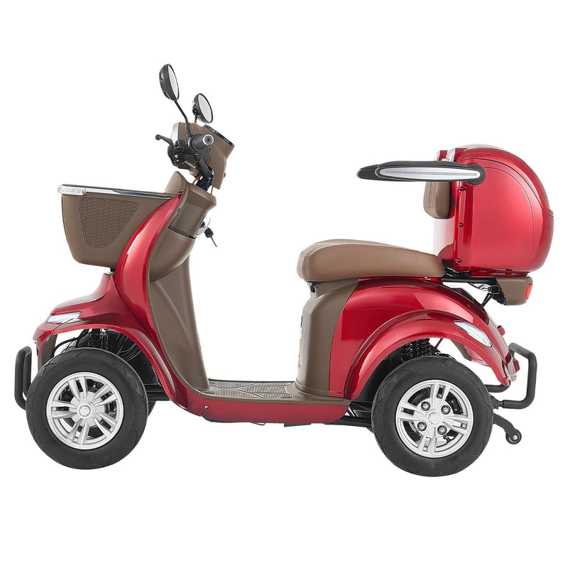 VEVOR smagās klases 4 riteņu mobilitātes skrejritenis senioriem un pieaugušajiem, celtspēja līdz 227 kg, darbības rādiuss līdz 35 km, 3 ātrumu režīmi, 1000 W visurgājējs elektriskais mobilitātes skrejritenis/ratiņkrēsls ar līdz 20° kāpuma spēju