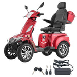 VEVOR smagās klases 4 riteņu mobilitātes skrejritenis senioriem un pieaugušajiem, kravnesība līdz 226,8 kg, nobraukums līdz 35 km, 3 ātrumu režīmi, 1000 W visurgājējs elektriskais mobilitātes skrejritenis/ratiņkrēsls ar kāpuma spēju līdz 20°