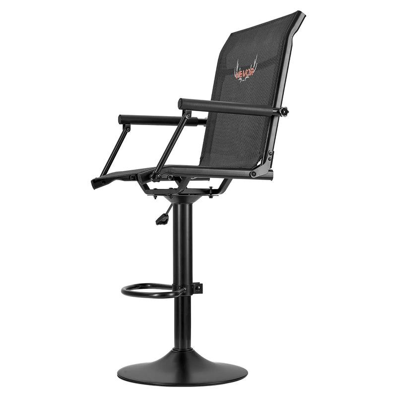 Jahitool, 360° vaikselt pöörlev, kerge varitsustool polsterdatud käetugedega, reguleeritav kõrgus, tugev terasraam, 136 kg kandevõime, sobib kalapüügiks ja telkimiseks.