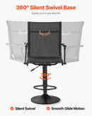 Jahitool, 360° vaikselt pöörlev, kerge varitsustool polsterdatud käetugedega, reguleeritav kõrgus, tugev terasraam, 136 kg kandevõime, sobib kalapüügiks ja telkimiseks.