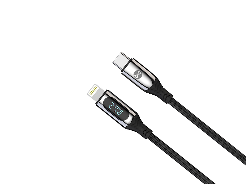 Forever LCD кабель USB-C - Lightning 1.0 м 27 Вт черный