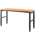 VEVOR augstuma regulējams darbagalds ar rozetēm, 155 x 51 cm