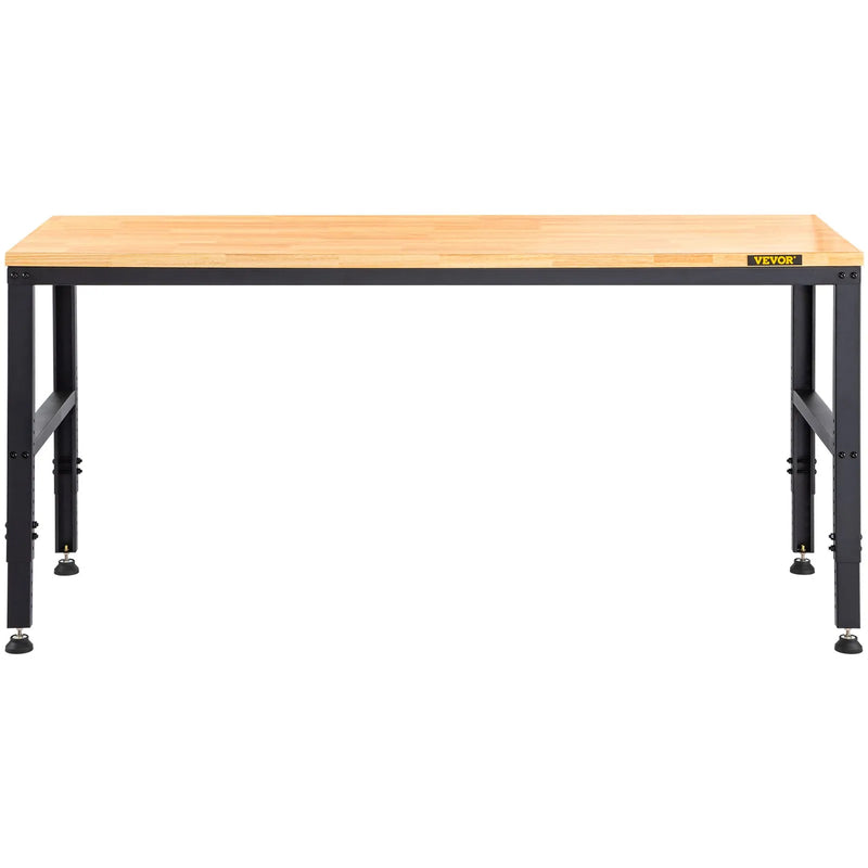 VEVOR augstuma regulējams darbagalds ar rozetēm, 155 x 51 cm