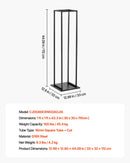 VEVOR iekštelpu malkas statīvs, 33 × 32 × 112 cm malkas turētājs, līdz 45 kg kravnesība, augsts glabāšanas statīvs, pulverkrāsota tērauda konstrukcija, izturīgs statīvs kamīnam