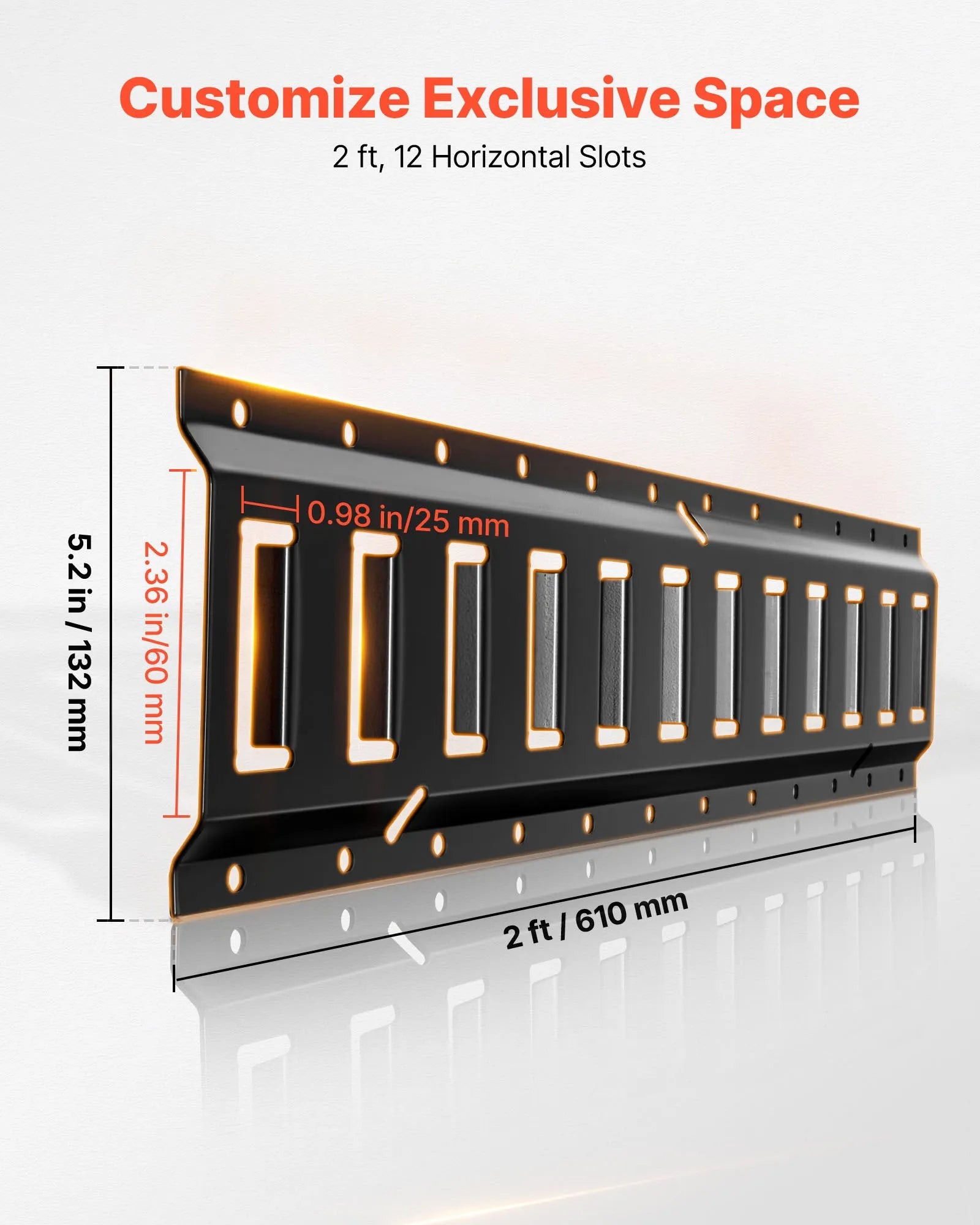 VEVOR E-Track nostiprināšanas sliežu komplekts, 4 gab., 0,6 m E-Track sliedes, 20 daļas: 2 siksnas ar sprādzi, 4 O-gredzeni, 4 D-gredzenu stiprinājumi, 2 vienas atveres turētāji, 8 gala vāciņi, piemērots garāžām, furgoniem un piekabēm