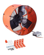 VEVOR 40,6 cm sienas stiprināmais bēniņu ventilators, 4995 m³/h, ar regulējamu termostatu