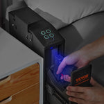 VEVOR sienas stiprināms pistoles seifs – biometriskais seifs ar trīs ātras piekļuves veidiem: pirkstu nospiedumiem, paroli un atslēgām, paredzēts 1 pistolei – lietošanai mājās, pie gultas, uz naktsgaldiņa vai sienas