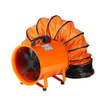 VEVOR Pārnēsājamais ventilators, 406,4 mm smagā duty cilindriskais ventilators ar 10 m gaisa cauruli, 900W jaudīgs veikala izplūdes ventilators 5175CFM, industriāls universāls ventilators putekļu, dūmu un smaku uzsūkšanai mājās/ darba vietā.