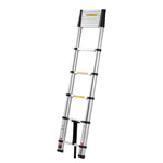 VEVOR 3,8 m teleskopiskā alumīnija kāpne, viegla daudzfunkcionāla salokāma pagarināmā kāpne ar vienpieskāriena nolaišanas mehānismu, maksimālā slodze 150 kg, ar neslīdošām kājām, piemērota mājai, āra darbiem un bēniņiem