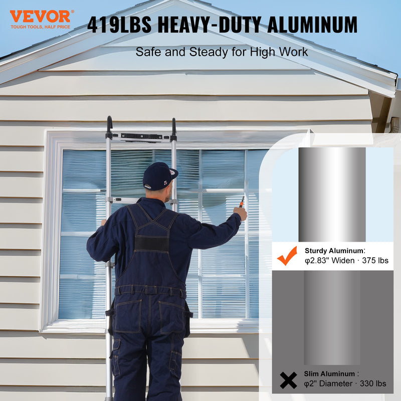 VEVOR teleskoopredel, 5 m, mitme nupuga sissetõmbega, 190 kg koormus