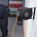 VEVOR 1600W automātiski ievelkama pagarinātāja spole ar 15 m strāvas vadu, 1 m ievadva