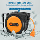 VEVOR 1600W automātiski ievelkama pagarinātāja spole ar 19 m strāvas vadu, 1 m ievadvads